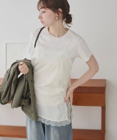 WEGO 【ANGIE VINTAGE】サテンレースキャミソール