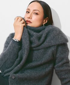 ICB 【30th ANNIVERSARY】ルレックスフォックスアルパカ ニットスカーフ ミディアムグレー