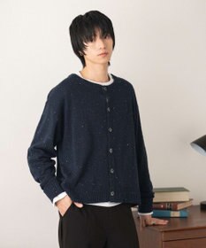 WEGO ネップクルーネックカーディガン