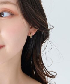 Phoebe 〈痛くないシリーズ/アレルギー対応〉ブリリアントダブルフープライトフィットイヤリング　ゴールド