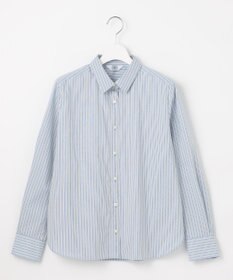 J.PRESS LADIES L 【洗える】BEZコットンナイロン ストライプ シャツカラー ブラウス