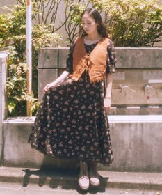 earth music&ecology スウェード調フリンジベスト