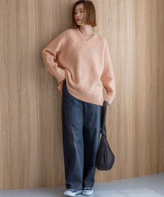 23区 モヘヤミックススパングル Vネック ニット