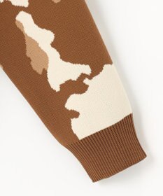 PW CIRCULUS 【WOMEN】ピント柄 ジップアップニットフーディ