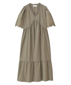 Green Parks ■ＥＳＣＡＲ　刺繍スリーブギャザーワンピース