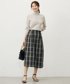 J.PRESS LADIES S ハイマルチタフタ チェック フレアスカート