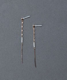 Phoebe 〈金属アレルギー対応〉ルミナスビジューセラミックポストピアス 揺れピアス/パール