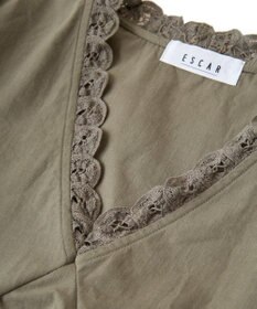 Green Parks ■ＥＳＣＡＲ　刺繍スリーブギャザーワンピース