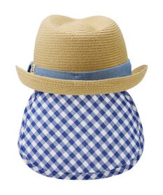 MIKI HOUSE HOT BISCUITS 【48-54cm】 麦わら風 中折れハット