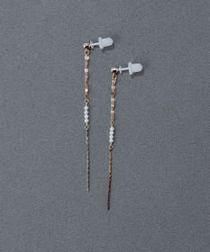 Phoebe 〈金属アレルギー対応〉ルミナスビジューセラミックポストピアス 揺れピアス/パール