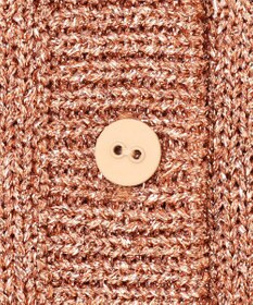 BEIGE， 【洗える】VANDA / ラメ入りクルーネック半袖カーディガン