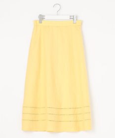 自由区 【XSサイズ～/洗える/セット可】エンブロイダリーリネン フレアスカート