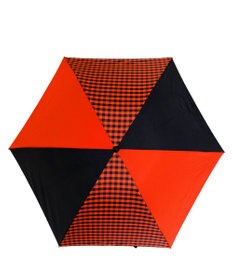 +RING レディース向け プラスリング 簡単開閉式折傘55cm RED-CHK T873