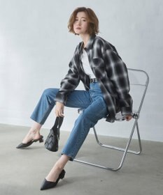 WEGO 【ユニセックス着用ITEM/SMLサイズ展開】オンブレチェックシャツ（LS）