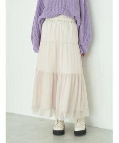 earth music&ecology ティアードチュールスカート