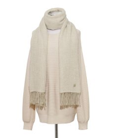 MOONBAT FURLA(フルラ）ループヤーン ツイード調ラメ入り ストール アルパカ混 日本製