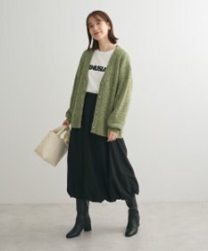 Green Parks ベロアモールＶネックカーディガン