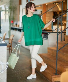 Tiaclasse 【新色追加】サラサラUVシアーニットドルマントップス