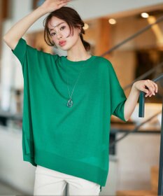 Tiaclasse 【新色追加】サラサラUVシアーニットドルマントップス