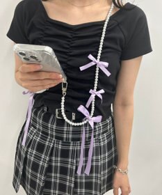 WEGO リボンビーズストラップ