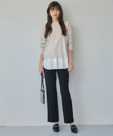 ICB 【洗える】 クロスコンビ ニットプルオーバー