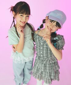 ANY KIDS 【洗濯機可能】ドロスト 裾リボンTシャツ