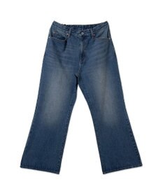 WEGO 【ユニセックス着用ITEM/SMLサイズ展開】デニムルーズフレアパンツ