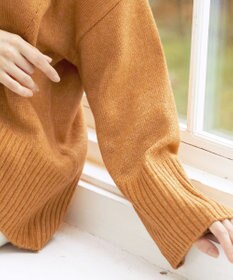 Tiaclasse L 【洗える】モックネックポインテルニットトップス