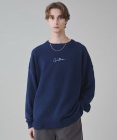 WEGO 【ユニセックス着用ITEM/SMLサイズ展開】アクセ付きワンポイントニットプルオーバー