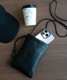 ACE BAGS & LUGGAGE ultma TOKYO アイオ 巾着 ショルダーバッグ 11981 本革 サコッシュ