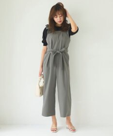 洗える】ショルダーフリル オールインワン / Feroux | ファッション