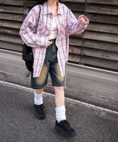 WEGO チェックBIGシャツ