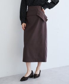 YECCA VECCA タックリボンナロースカート