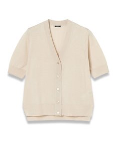 JOSEPH 【洗える】スーパーファインコットンシルク　ショートスリーブカーディガン