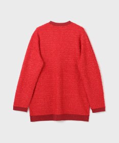 GRACE CONTINENTAL ツイードバイカラーニットカーディガン