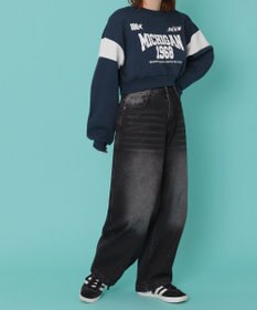 WEGO バックポケットロゴバギーデニム