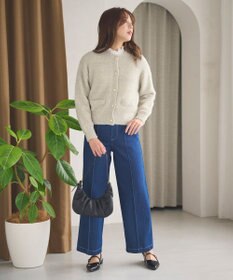 Feroux 【洗える】ラメシャギー カーディガン