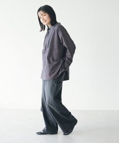 CRAFT STANDARD BOUTIQUE 刺繍入りツイルＶネックチュニック