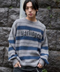 WEGO 【ユニセックス着用ITEM】アゼアミボーダーニットプルオーバー