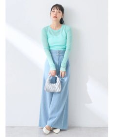 earth music&ecology シアーリブロゴ刺繍プルオーバー