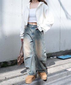 WEGO 【あったか】裏起毛Wジップショートパーカー