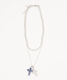 WEGO L2Pクロスパールレイヤードネックレス