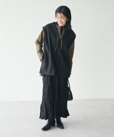 CRAFT STANDARD BOUTIQUE 刺繍入りツイルＶネックチュニック