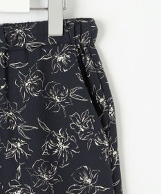 J.PRESS LADIES L 【洗える】ラインフラワープリント ワイドパンツ