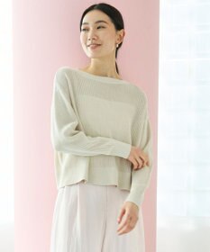 UNFILO L メッシュ クロップドニット