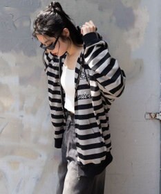 WEGO 【ユニセックスITEM/MLサイズ展開】ナンバリングカットZIPパーカー