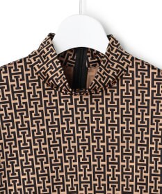 ICB 【30th ANNIVERSARY】 モノグラムプリントスムース ボウタイブラウス