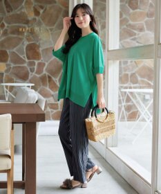 Tiaclasse 【新色追加】サラサラUVシアーニットドルマントップス