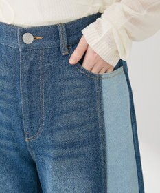 Green Parks 切り替えカーウ゛ィーデニムパンツ