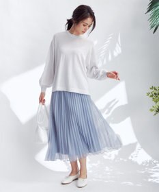 ANY 【洗える】シアーアコーディオン プリーツスカート